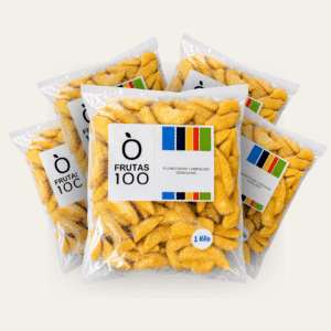 Pack de 5 bolsas de papas gajo condimentadas congeladas de 1 kg con ajo, cebolla y paprika