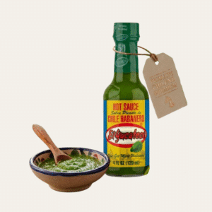 Salsa picante El Yucateco de chile habanero ideal para tacos, hamburguesas, carnes y comidas mexicanas. Sabor intenso y alto nivel de picor