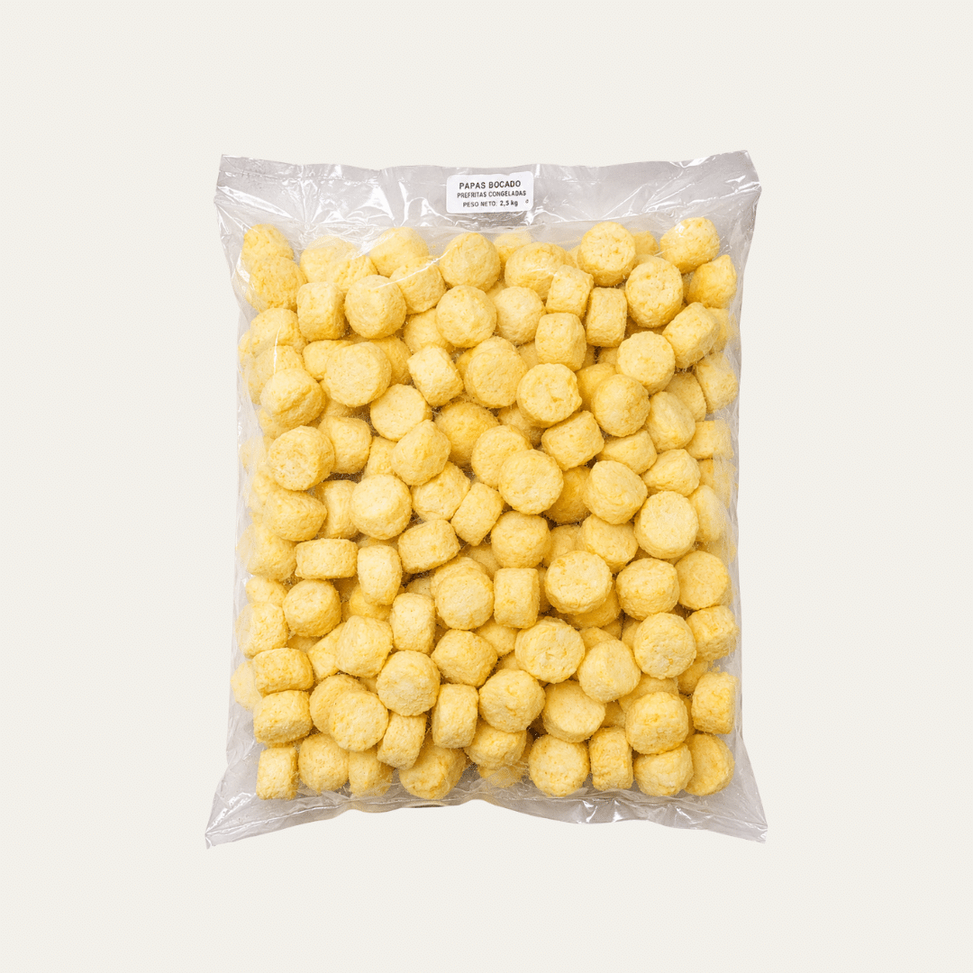 Bolsa de papas bocado congeladas 2,5 kg listas para freír, hornear o preparar en air fryer